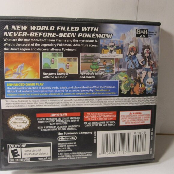 Nintendo DS Replacement Video Game Case: Pokemon Black Version - Picture 2 of 3